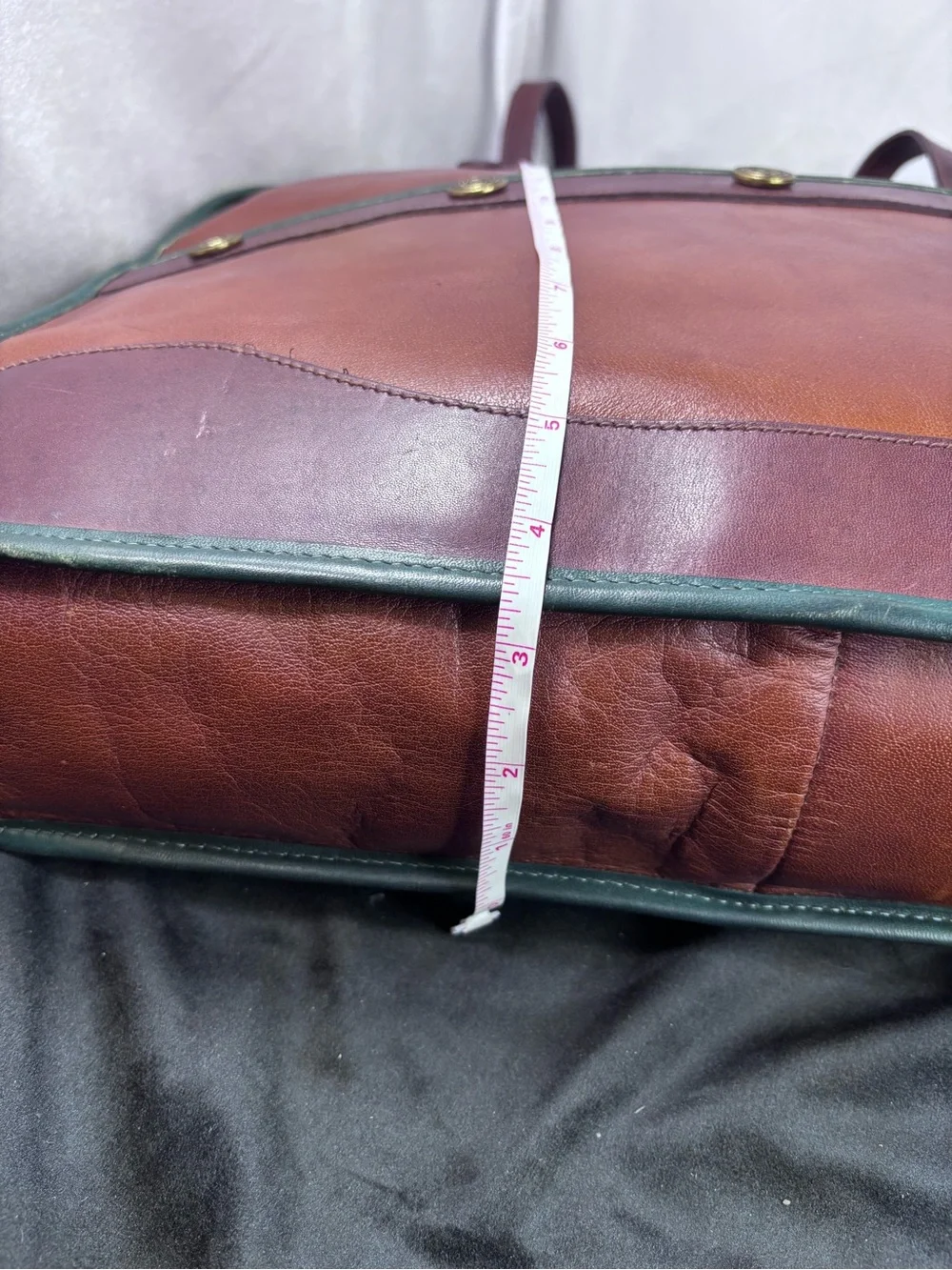 Rare Vintage Brahmin Heritage Leather Briefcase | Cognac Brown | Talon Zipper
